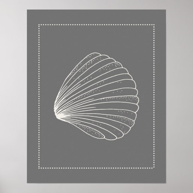 Affiche Coque Clam Style Hamptons (Devant)
