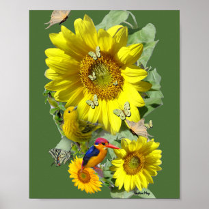 Affiche coque de fête de tournesol pour