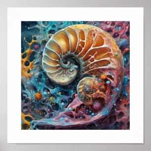 Affiche Coque microbiale de Nautilus