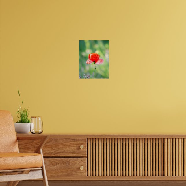 Affiche Coquelicot Rouge Éclatant (Salon 2)