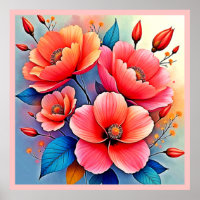 Coquelicots Élégants : Art de la Nature Radiante