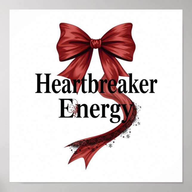 Affiche Coquette Baddie Aesthetic with Red Ribbon (Devant)