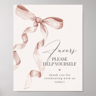 Affiche Coquette Beige Bow Faveur Décor Signal