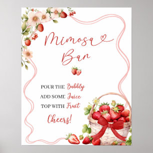 Affiche Coquette Berry In Love Fête des mariées Mimosa Pos