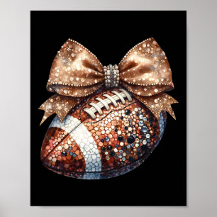 Affiche Coquette Bow American Football Jour Thanksgiving