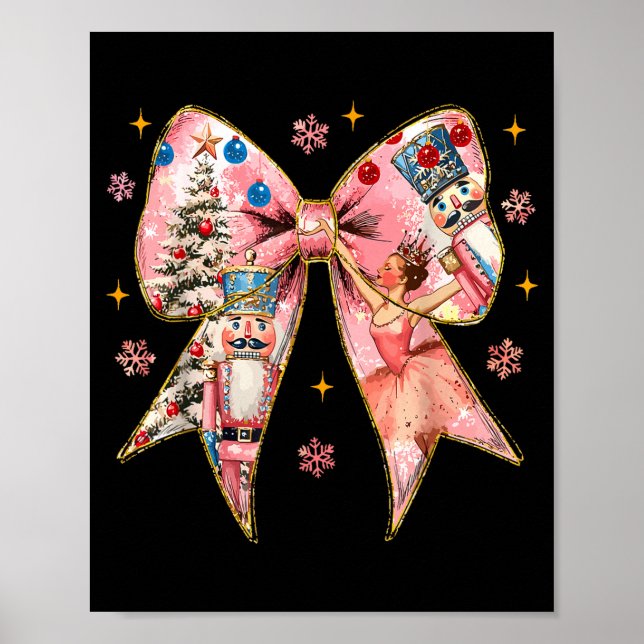Affiche Coquette Bow Christmas Nutcracker Ballet Festive W (Devant)