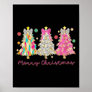 Affiche Coquette Bow Joyeux Noël Noël Noël Arbre famille P