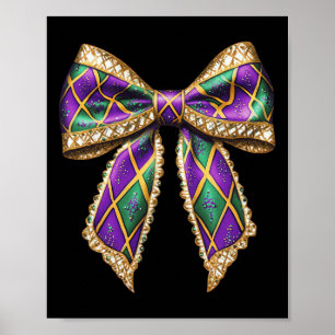 Affiche Coquette Bow Mardi Gras Nouvelle-Orléans Louisiane