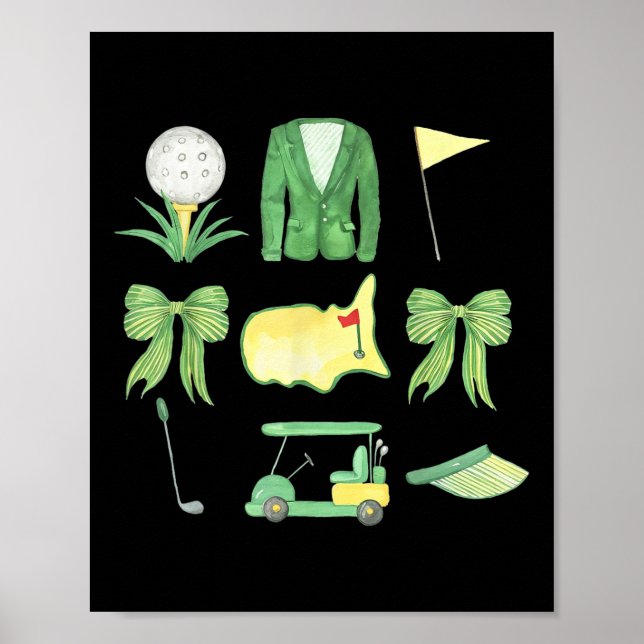 Affiche Coquette Bow Masters Tournoi de golf Graphisme pou (Devant)