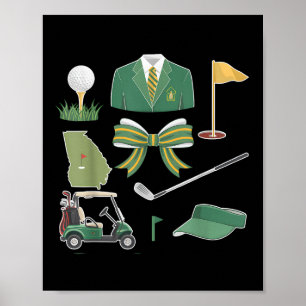 Affiche Coquette Bow Masters Tournoi de golf Graphisme pou