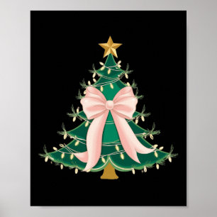 Affiche Coquette Bow Pink sapin de Noël Bats Noël Femmes G