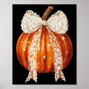 Affiche Coquette Bow Saison Citrouille Automne Automne Y'a