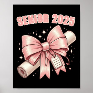 Affiche Coquette Bow Senior 2025 Graduation Long Sleeve