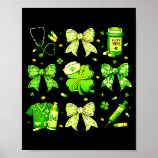 Affiche Coquette Bow Tie Nurse Funny For Girl Women St Pat