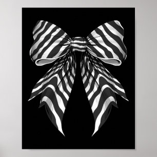 Affiche Coquette Bow Zebra Skin Motif mignon Halloween Cos