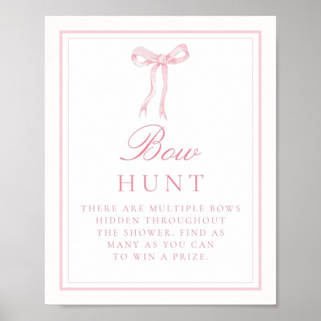 Affiche Coquette Chasse De Bow Rose Trouver Le Jeu De Gues (Devant)
