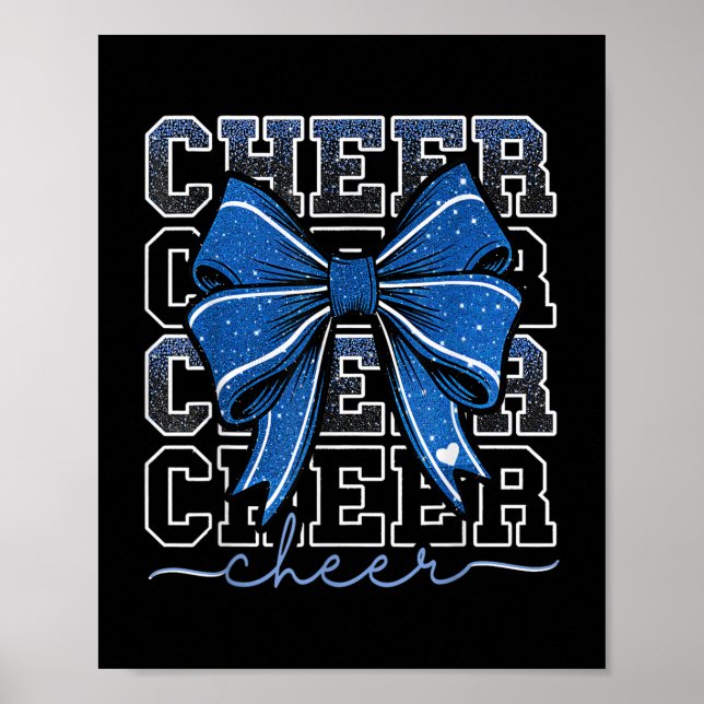 Affiche Coquette Cheer Bow Team Pom-pom girl Cheerlead B (Devant)
