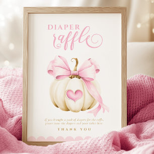 Affiche Coquette Citrouille Baby shower Déchets Refus Sign