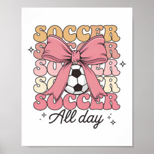 Affiche Coquette de foot groovy Arc de l'amant de foot Tou