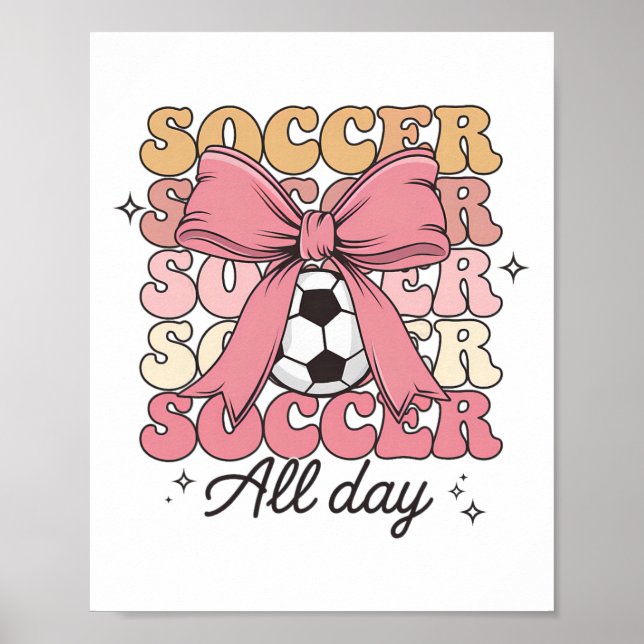 Affiche Coquette de foot groovy Arc de l'amant de foot Tou (Devant)