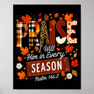 Affiche Coquette de Thanksgiving remercie le Seigneur d'au