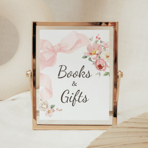 Affiche Coquette florale Bébé en fleurs Livres et cadeaux