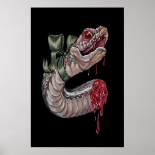 Affiche Coquette Gothique Serpent avec Nœud - 5x7 pouces à