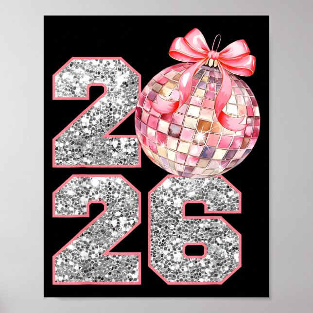 Affiche Coquette Happy New Year Party 2026 Family Women Gi (Devant)