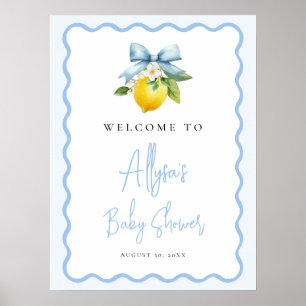 Affiche Coquette Lemon Italie Wavy Baby shower Bienvenue