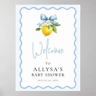 Affiche Coquette Lemon Italien Ciao Baby shower Bienvenue