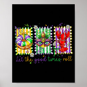 Affiche Coquette Mardi Gras Laissez les bons temps rouler 