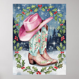 Affiche Coquette Mur de Noël Art, Occident Noël Imprimer