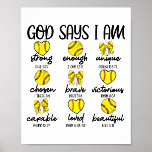 Affiche Coquette noeuds Dieu dit Je suis chrétien Softll B