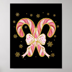 Affiche Coquette Rétro Noeud Papillon Canne à Sucre Saison