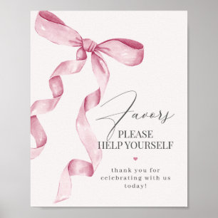 Affiche Coquette Rose Bow Favore Décor Signal
