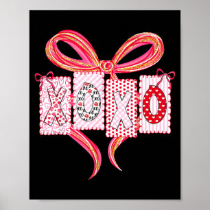 Affiche Coquette Saint-Valentin Xoxo Saint-Valentin drôle