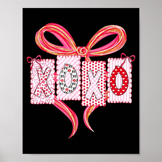 Affiche Coquette Saint-Valentin Xoxo Saint-Valentin drôle  (Devant)