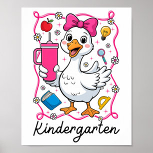Affiche Coquette Silly Goose Kindergarten Kid Girl 1er Jou
