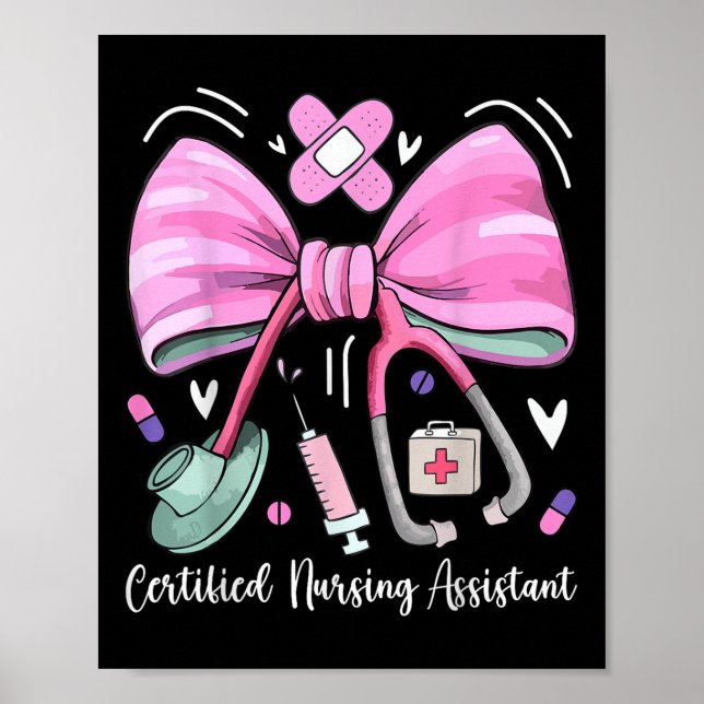Affiche Coquette stéthoscope Cna Stant Certifié (Devant)