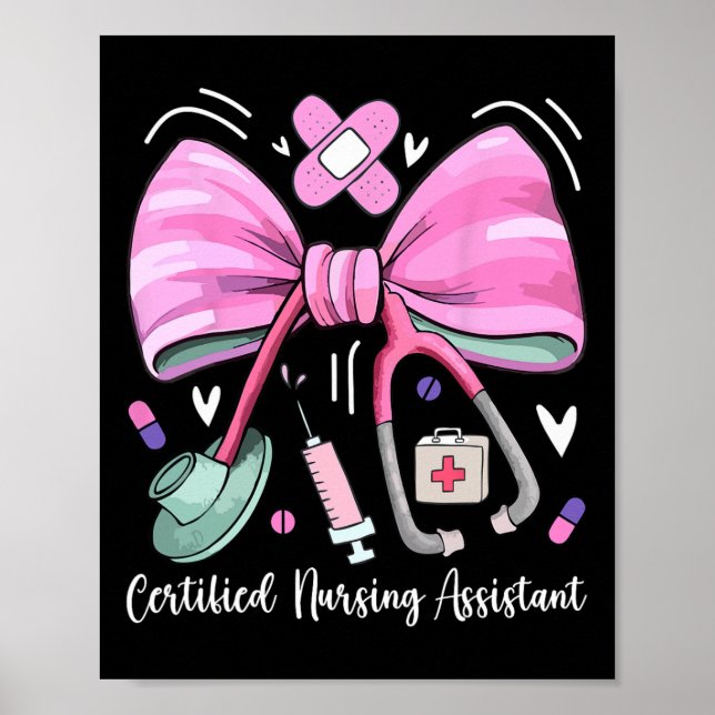 Affiche Coquette stéthoscope Cna Stant Certifié (Devant)
