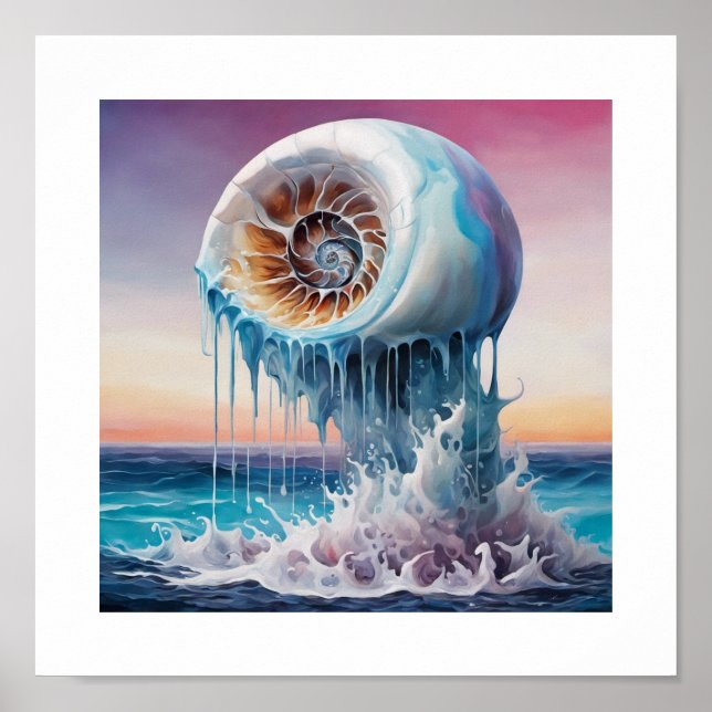 Affiche Coquille de Nautilus souple (Devant)