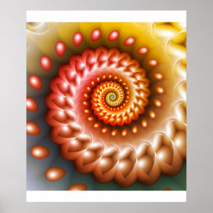 Affiche Coquille de pêche brillante