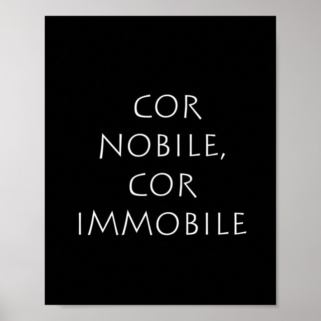 Affiche Cor nobile cor immobile (Devant)