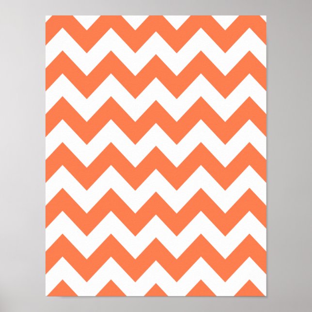 Affiche Coral Bold Chevron (Devant)