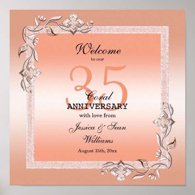 Affiche Coral Gem & Parties scintillant 35e anniversaire d (Devant)