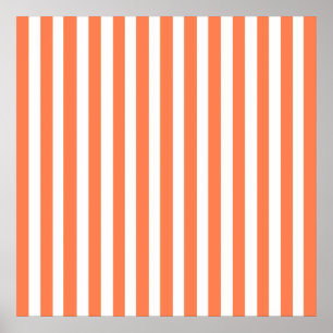 Affiche Coral Modern Stripes