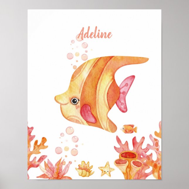 Affiche Coral Reef Dreams Poisson personnalisable (Devant)