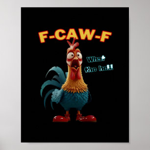 Affiche Corbeau drôle F-Caw-F Humour Gothique