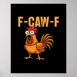 Affiche Corbeau drôle humour gothique F-Caw-F