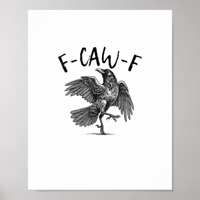 Affiche Corbeau, F-Caw-F Oiseau drôle (Devant)